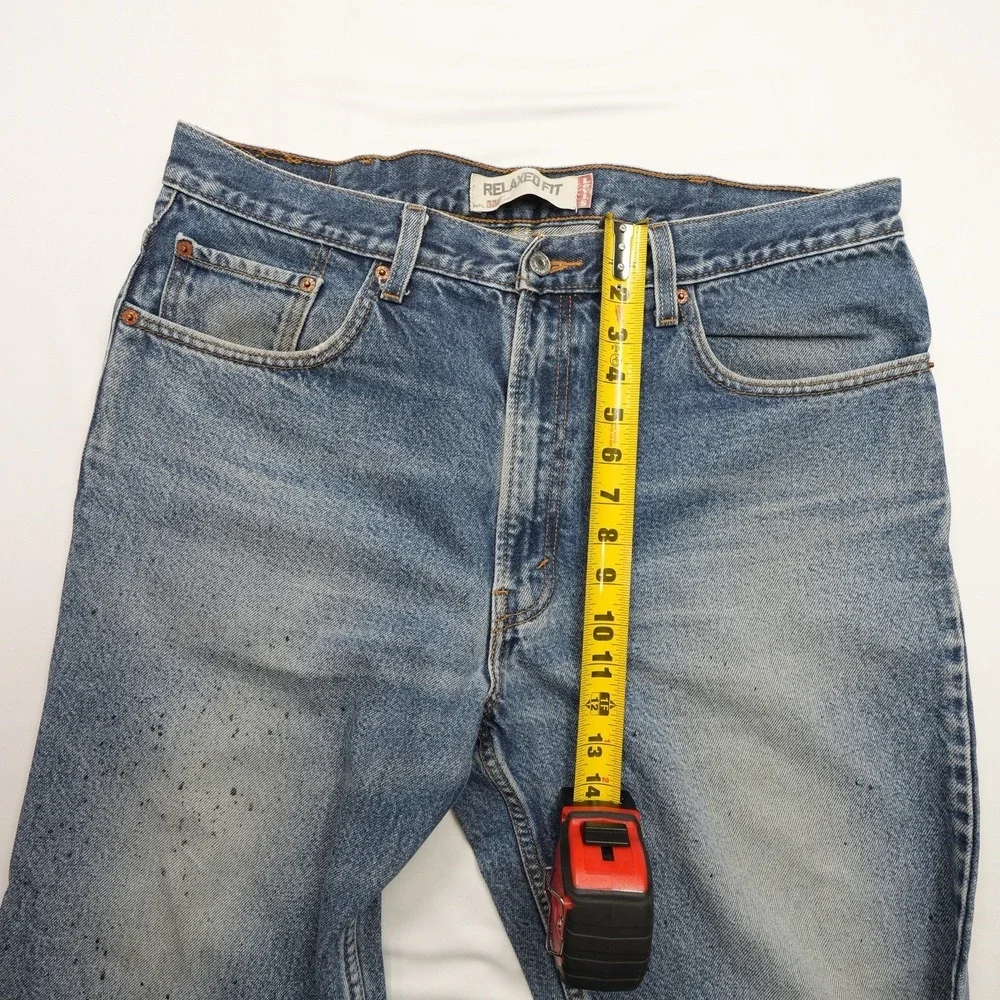 Levi's 550  Relaxed Fit Jeans 38x30 (37X28) Pre Shrunk Stonewash Blue Denim Pnts